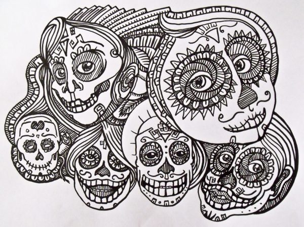 Wonderful Mexican cranium tattoos