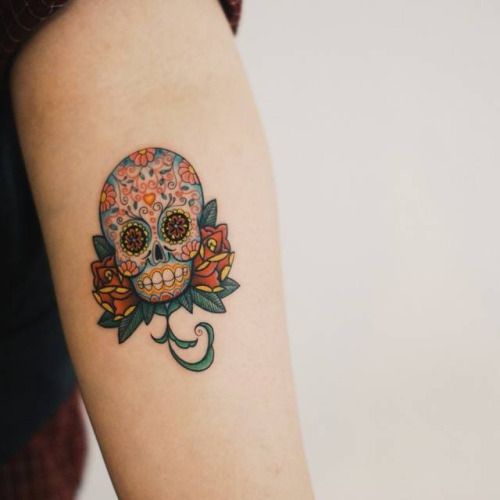 Wonderful Mexican cranium tattoos