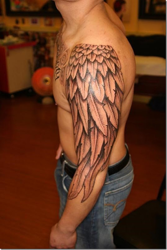 Inventive Angel Wing Tattoos