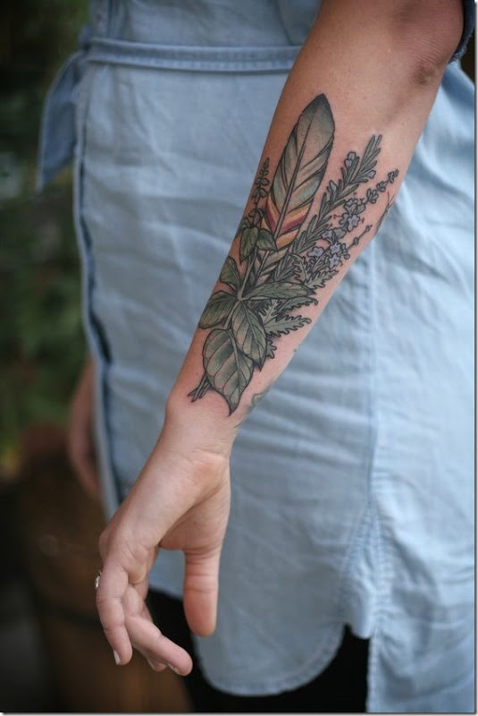 Lovely Exterior Of The Forearm Tattoos