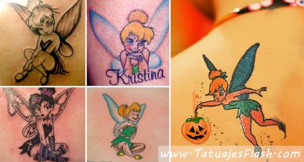 108 Tattoos of owls and fairies for girls