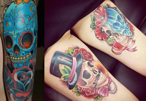 Wonderful Mexican cranium tattoos