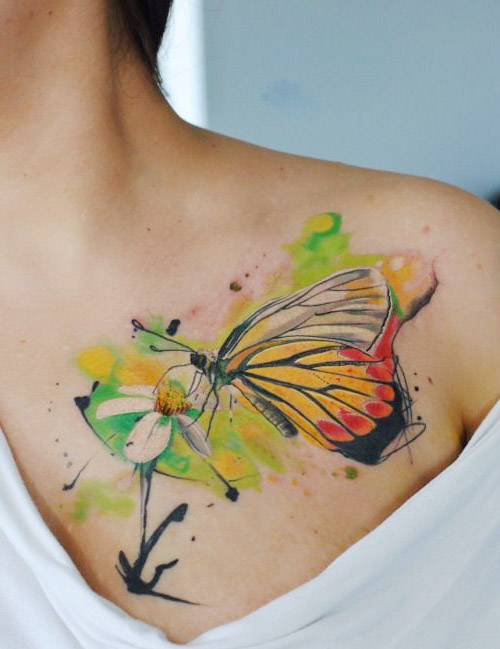 Small and delicate shoulder tattoos for girls