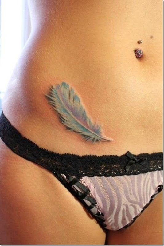 Feminine Tummy Tattoos For Ladies