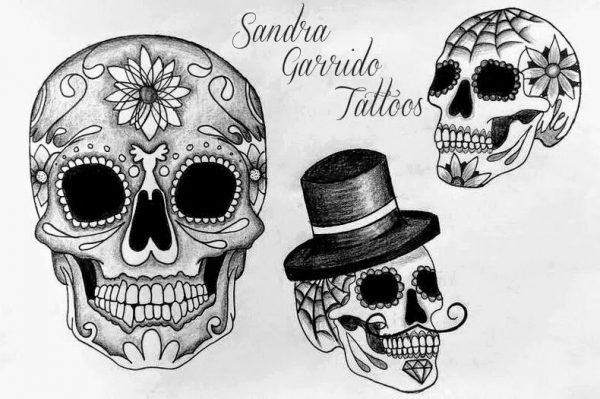 Wonderful Mexican cranium tattoos