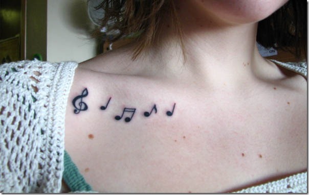 Stylish and Impertinent Clavicle Tattoos for Girls