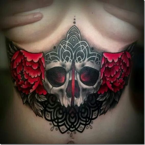 Putting Sternum Tattoo Designs For Ladies