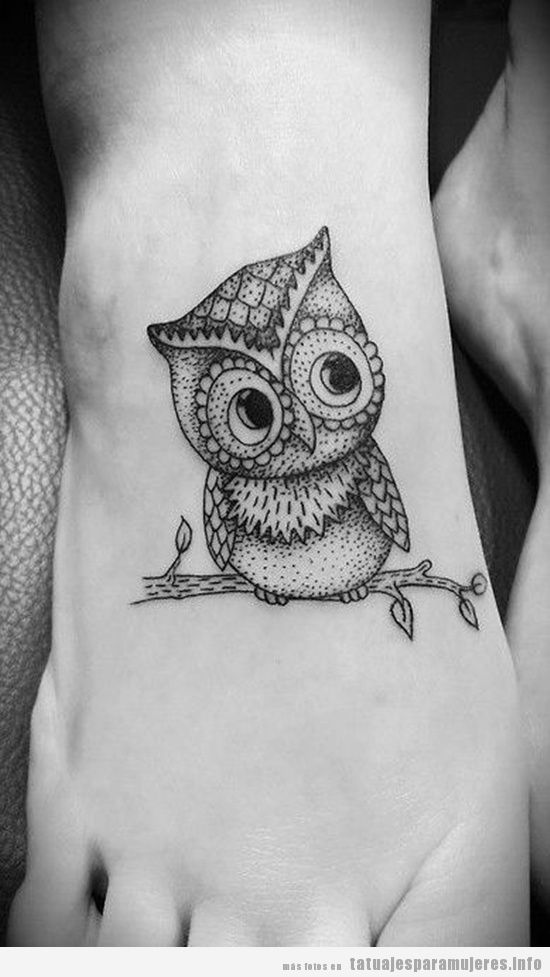 108 Tattoos of owls and fairies for girls