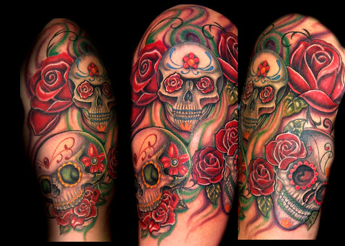 Wonderful Mexican cranium tattoos