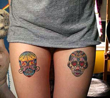 Wonderful Mexican cranium tattoos