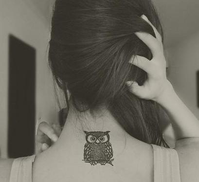 108 Tattoos of owls and fairies for girls