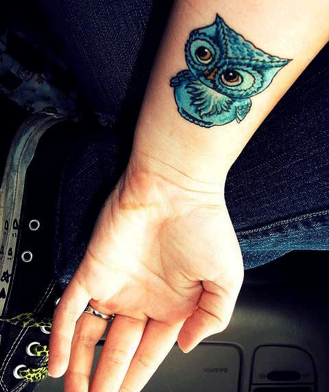 108 Tattoos of owls and fairies for girls