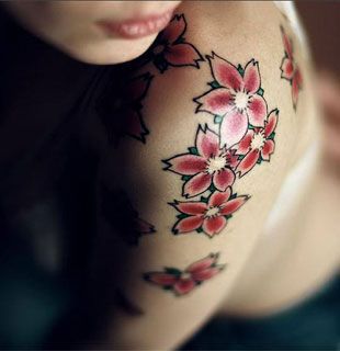 Small and delicate shoulder tattoos for girls