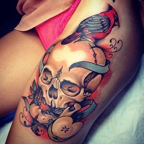 Wonderful Mexican cranium tattoos