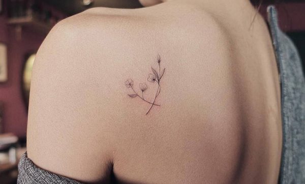 Small and delicate shoulder tattoos for girls