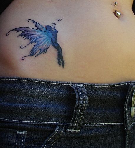 108 Tattoos of owls and fairies for girls