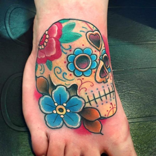 Wonderful Mexican cranium tattoos