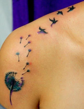 Small and delicate shoulder tattoos for girls