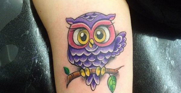 108 Tattoos of owls and fairies for girls