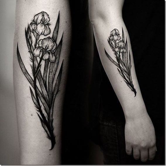 Splendid Bouquet Of Flowers Tattoo Designs
