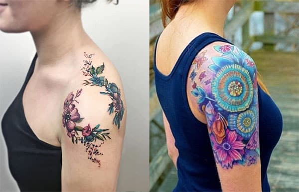 Small and delicate shoulder tattoos for girls