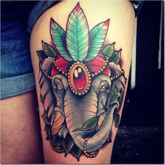 Inventive Elephant Tattoo Designs For Males And Girls