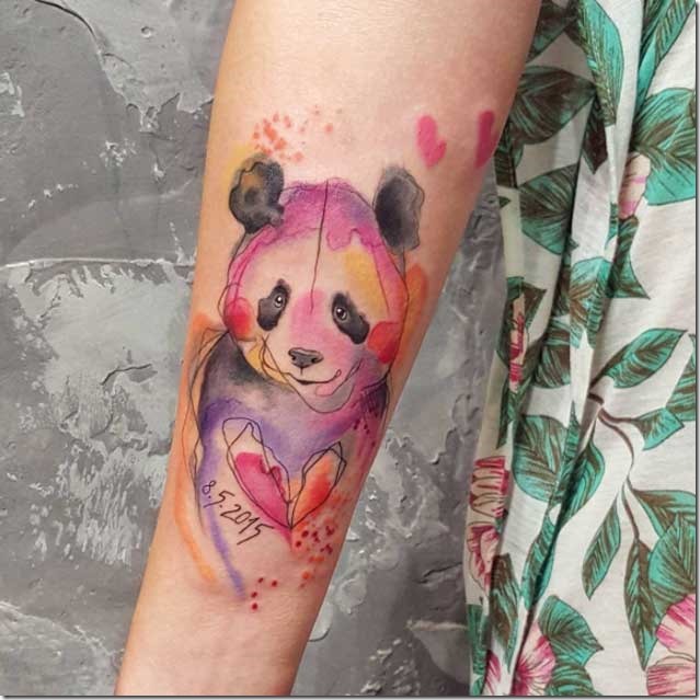 Lovable Plush Panda Tattoo Designs