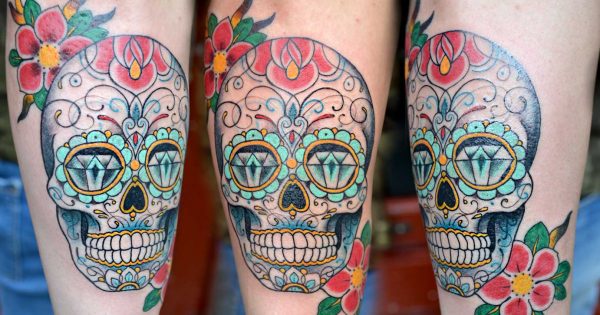 Wonderful Mexican cranium tattoos