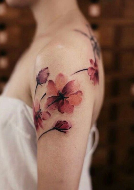 Small and delicate shoulder tattoos for girls