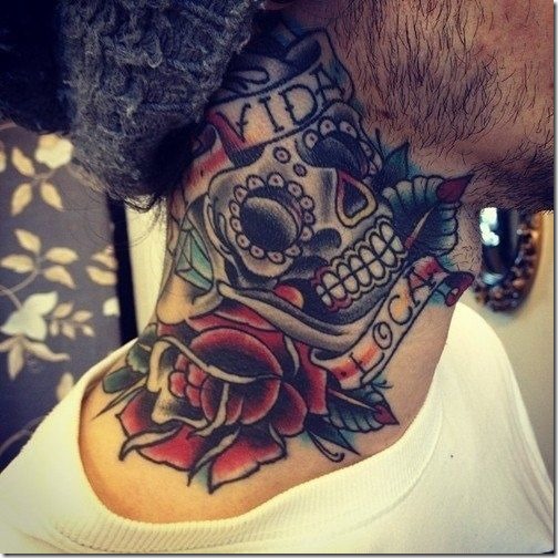 Spectacular Neck Tattoo Designs