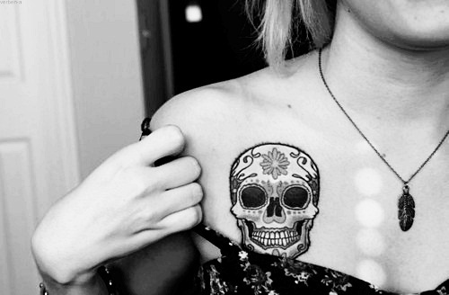 Wonderful Mexican cranium tattoos