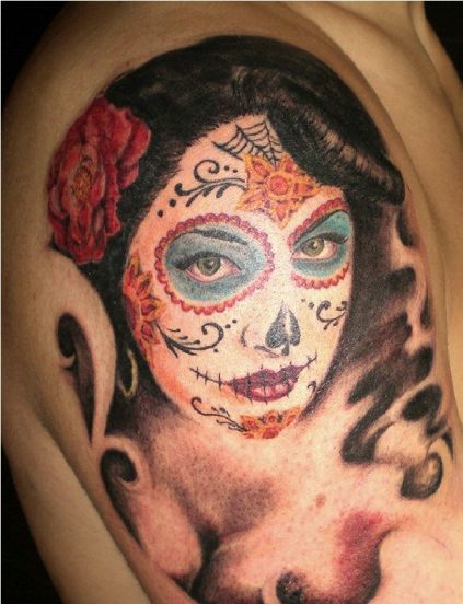 Wonderful Mexican cranium tattoos