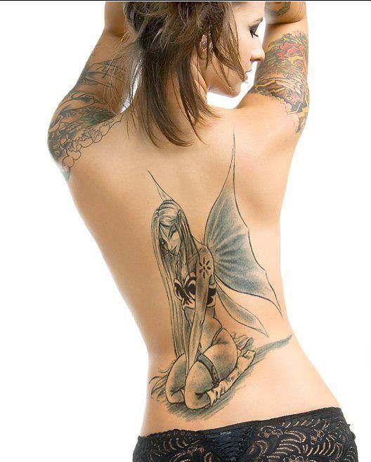 108 Tattoos of owls and fairies for girls