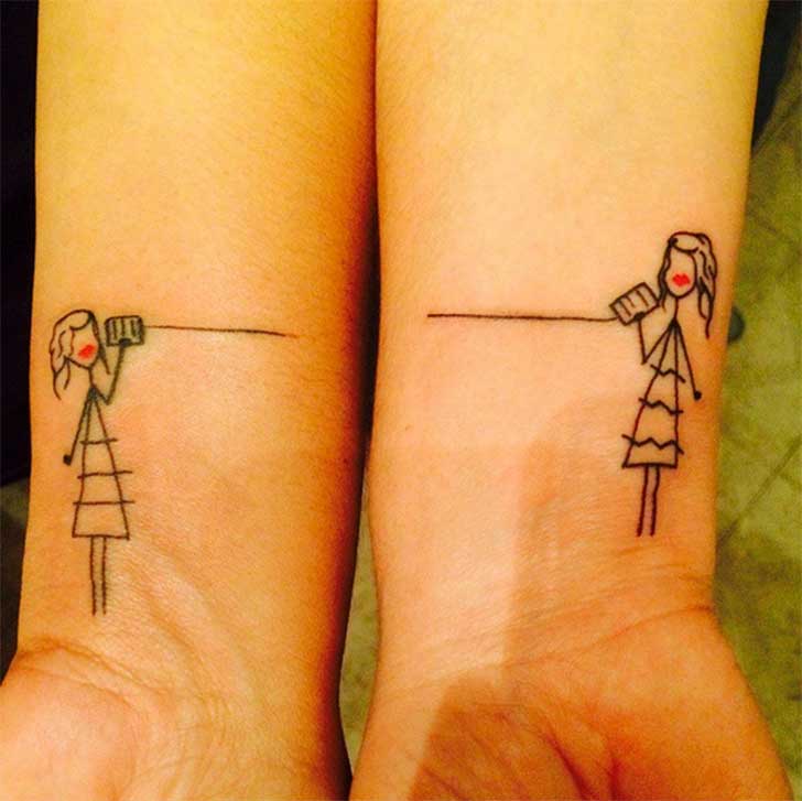 +100 Tattoos for greatest pals with nice designs