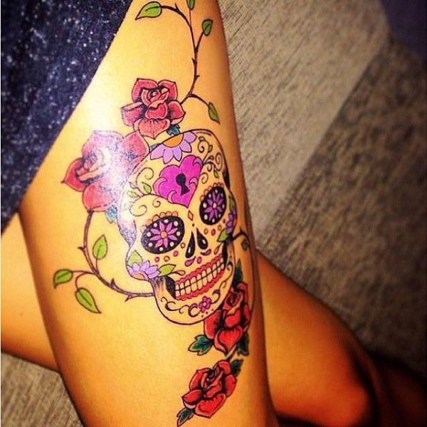 Wonderful Mexican cranium tattoos