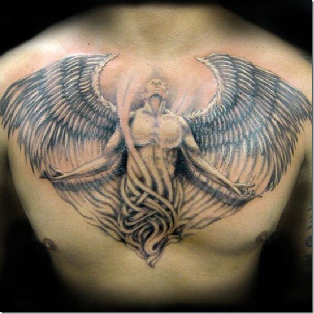 Inventive Angel Wing Tattoos