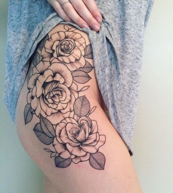 99 Roses tattoos designs for ladies