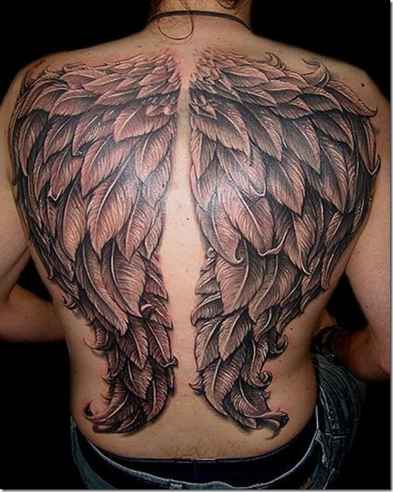 Inventive Angel Wing Tattoos