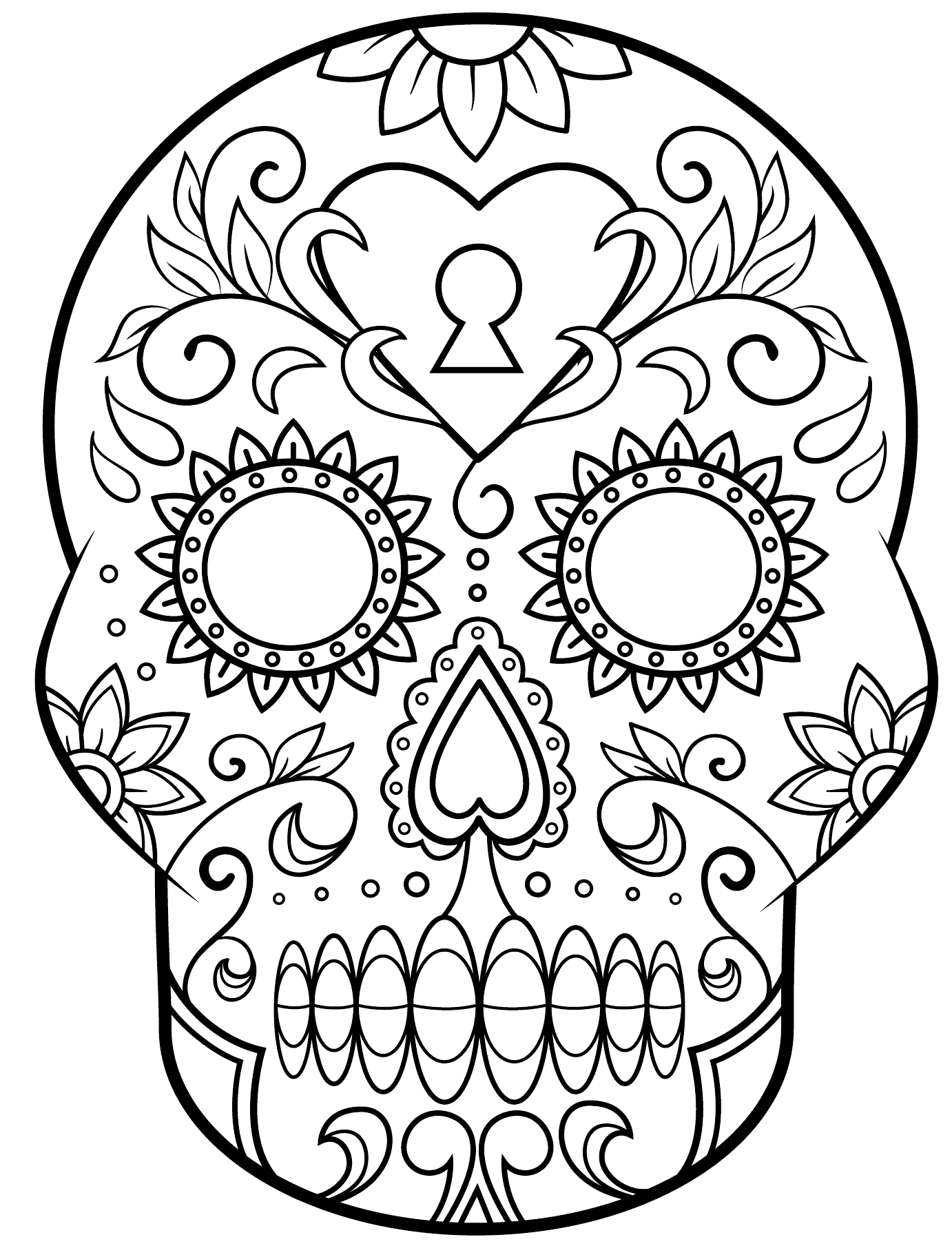 Wonderful Mexican cranium tattoos