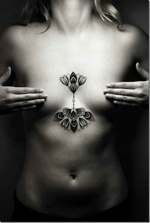 Putting Sternum Tattoo Designs For Ladies