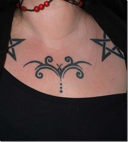 Distinctive Chest Tattoo Designs for Girls