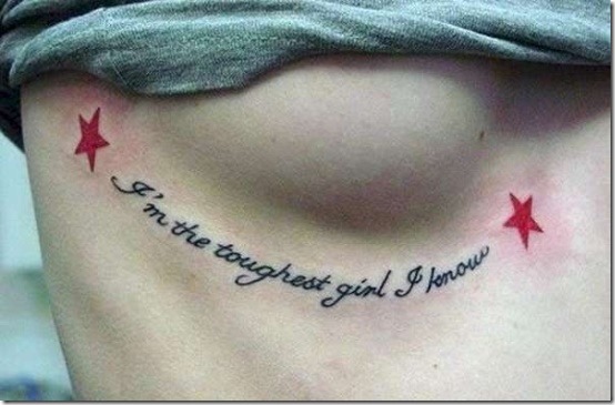 Enticing Beneath The Chest Tattoos For Ladies