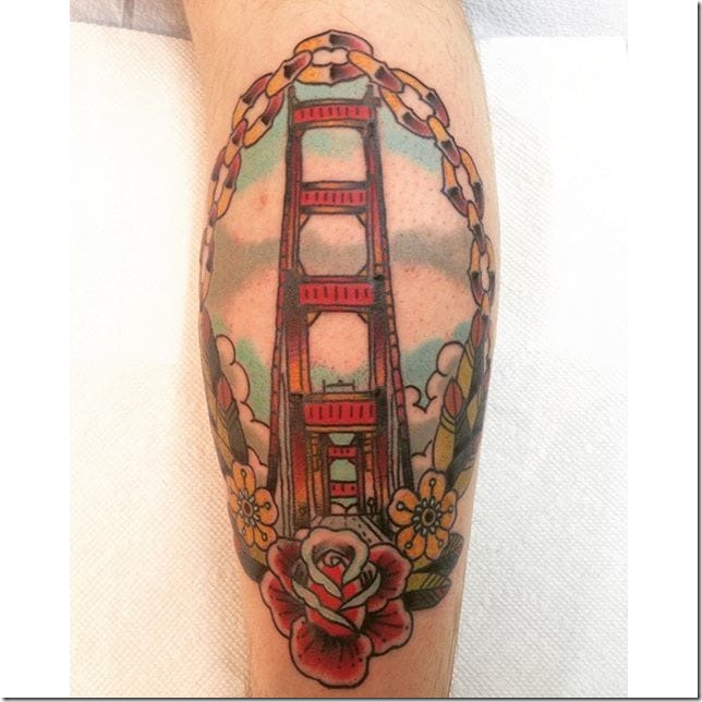 Wonderful Tattoo Design Bridge