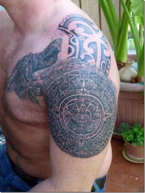 Distinctive Aztec Tattoos For Males