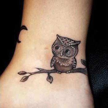 108 Tattoos of owls and fairies for girls