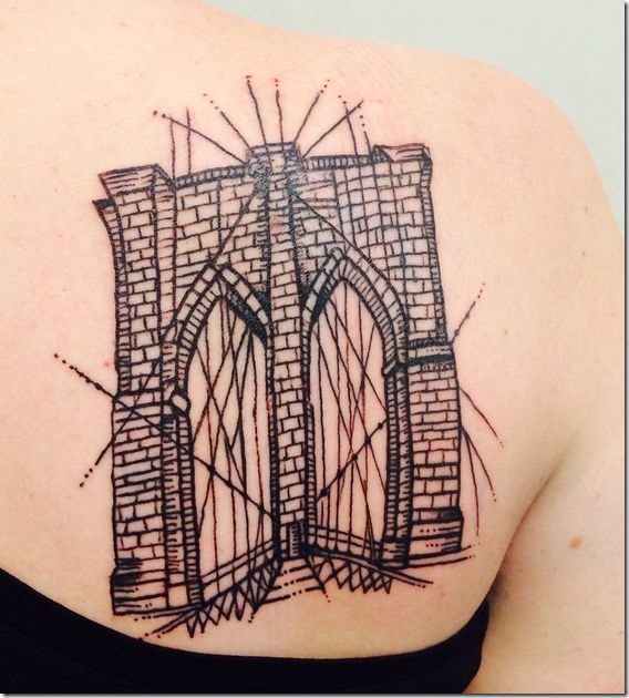 Wonderful Tattoo Design Bridge