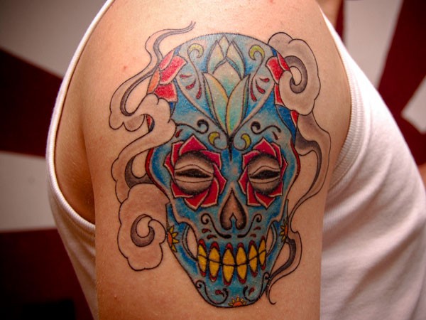 Wonderful Mexican cranium tattoos