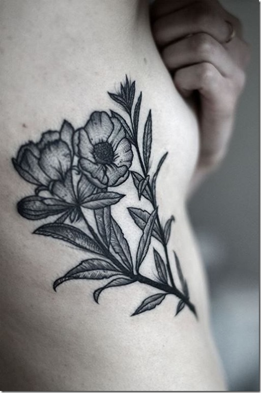 Splendid Bouquet Of Flowers Tattoo Designs