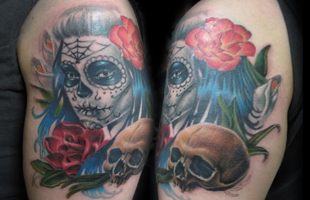 Wonderful Mexican cranium tattoos