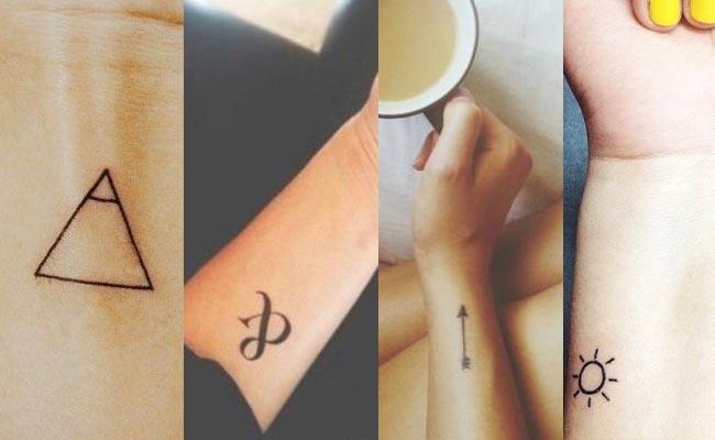 115 Small tattoos with letters and symbols for girls